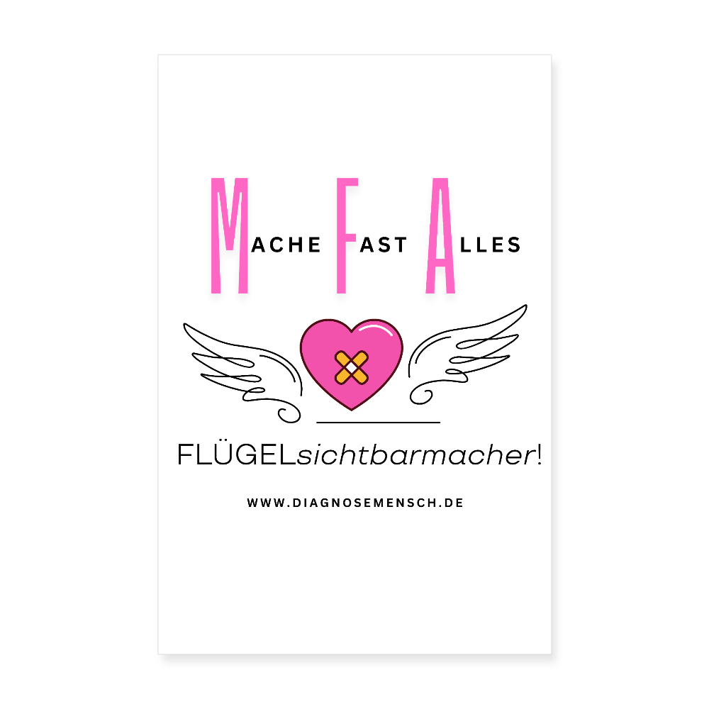 Poster 20x30 cm "MFA" - Best Buddy - Weiß