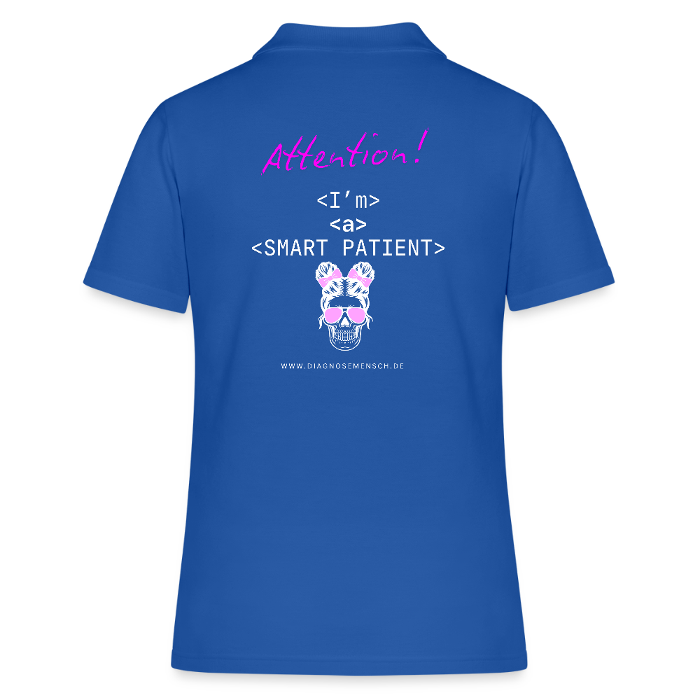 Frauen Polo Shirt "Im a smart patient" - Bad Girl - Royalblau