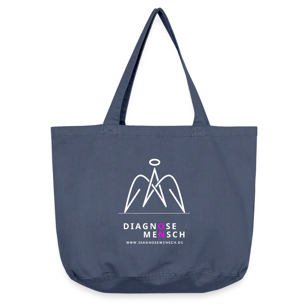 Vintage-Washed Shopper "Diagnose Mensch" - ON - Vintage Denim