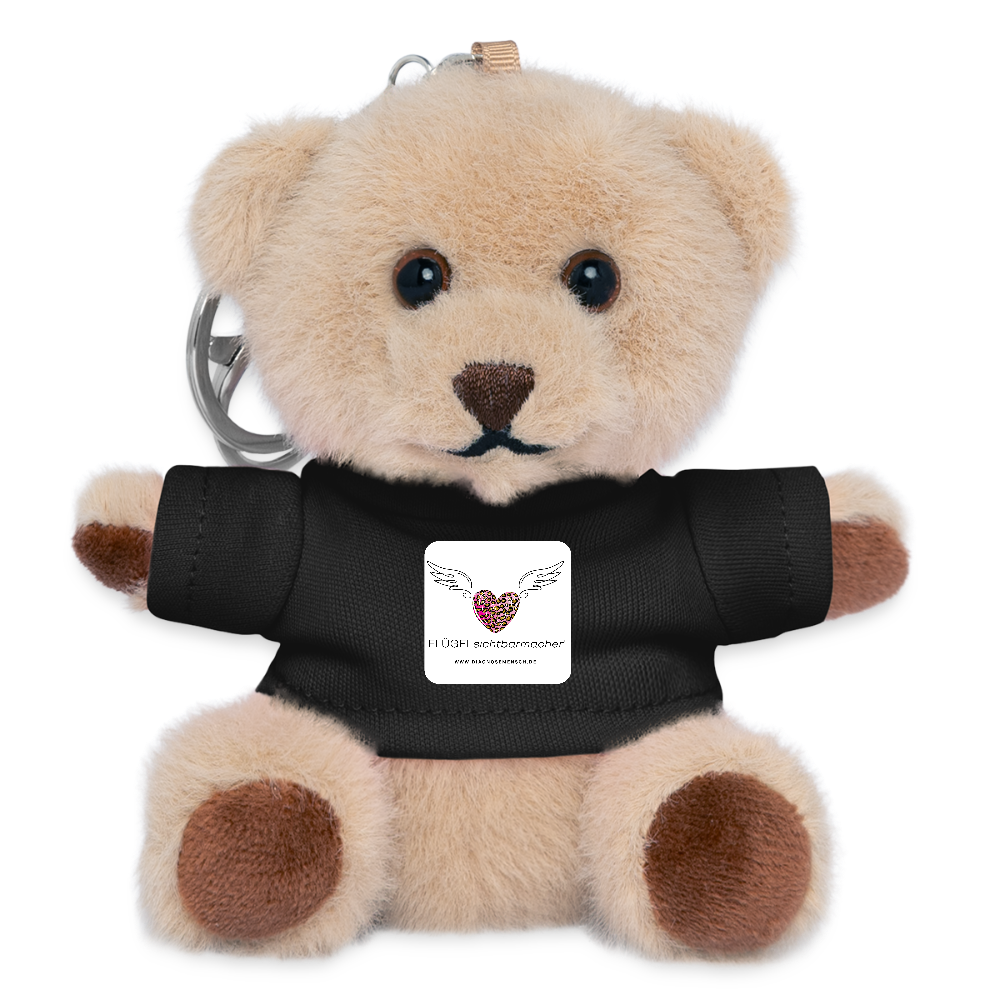 Kuscheltier Schlüsselanhänger "FLÜGELsichtbarmacher" - Best Buddy - Schwarz