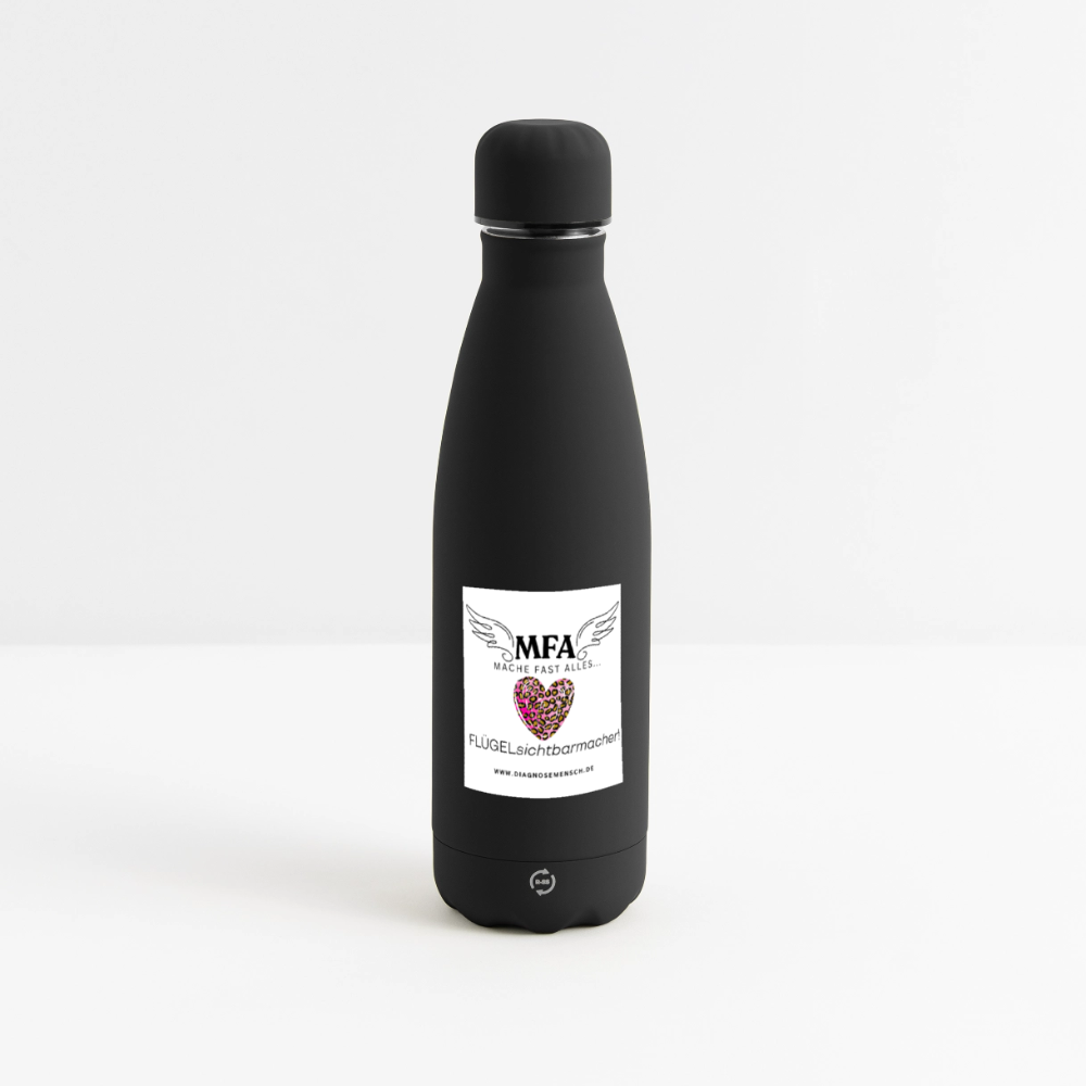 SOFT TOUCH Thermosflasche 500 ml "MFA LEO" - Best Buddy - Schwarz