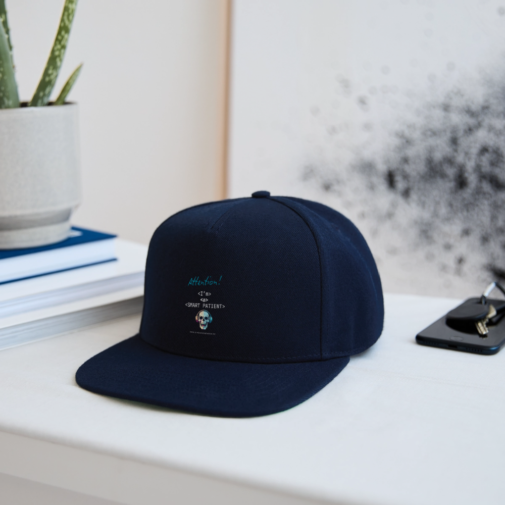 Snapback Cap "I'm a smart patient" - Bad Boy - Navy/Navy