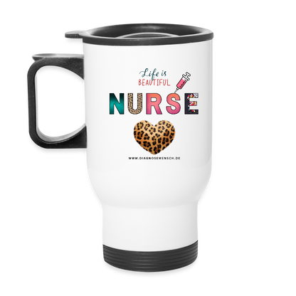 Thermobecher mit Tragegriff "Nurse" - Best Buddy - Weiß