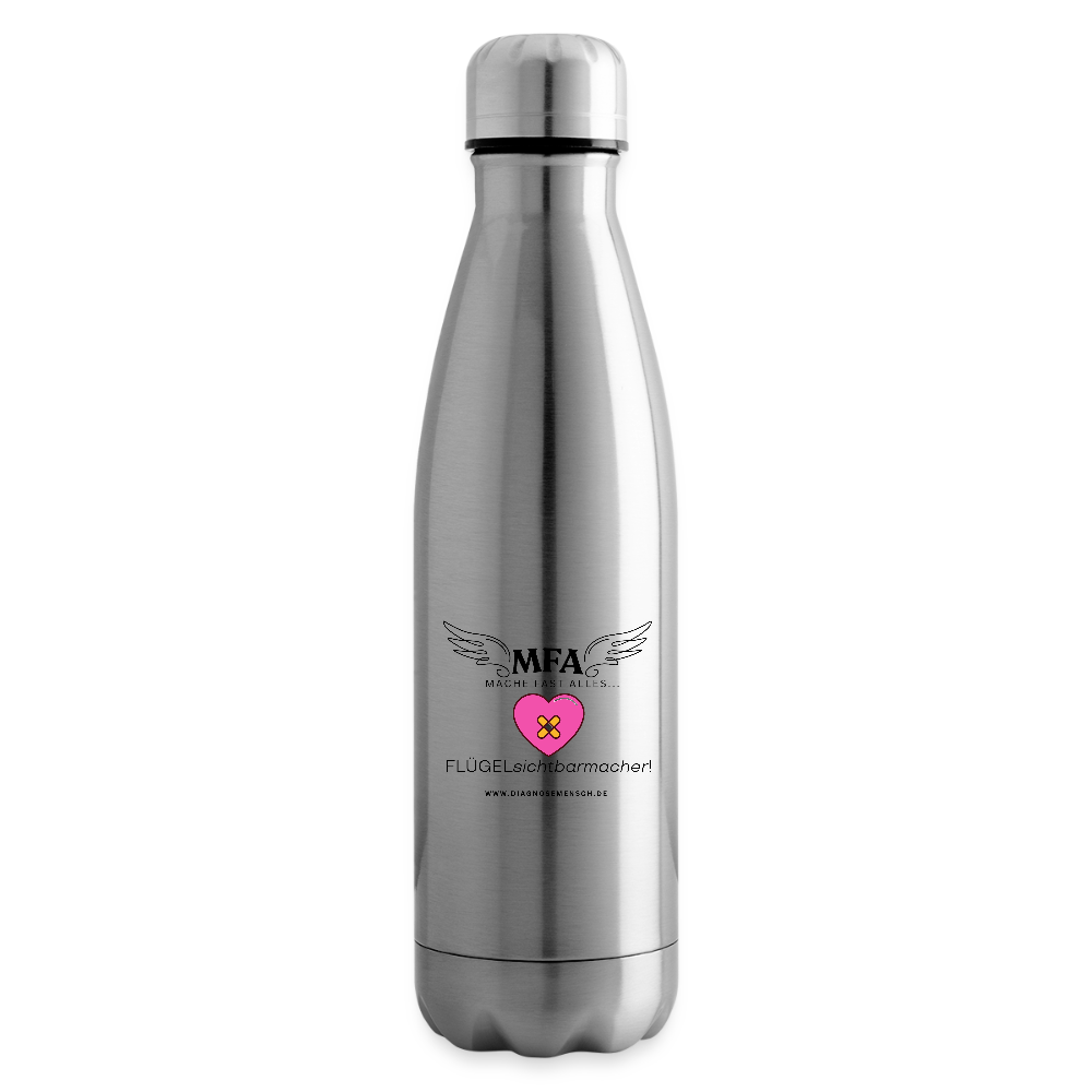 Isolierflasche "MFA HerzPflaster" - Best Buddy - Lightsilver