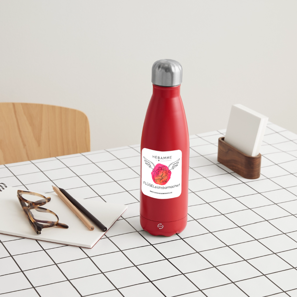 Thermosflasche 500 ml "Hebamme" - FLÜGELsichtbarmacher - Rot
