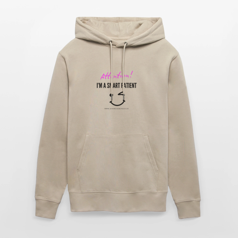 Bio-Hoodie CRUISER  "I'm a smart patient" - Funny - Beige