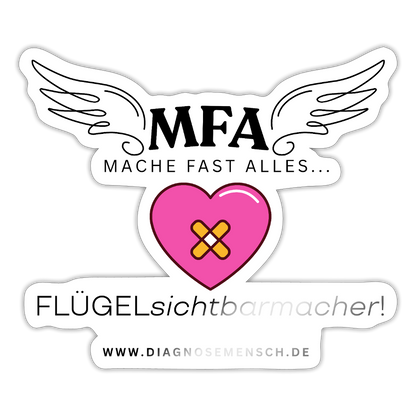 Sticker "MFA HerzPflaster" - Best Buddy - Weiß glänzend