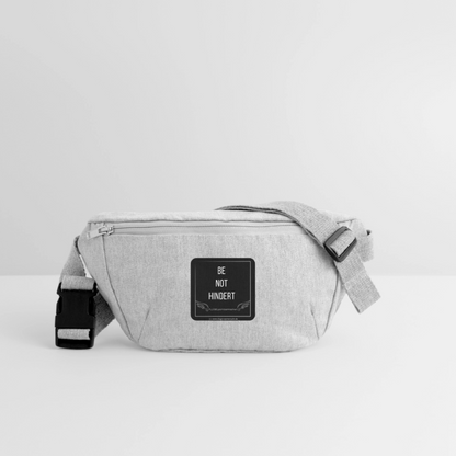 Recycelte Gürteltasche "BE NOT HINDERT" -FLÜGELsichtbarmacher - Grau meliert
