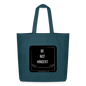 Midweight recycelter Stoffbeutel "BE NOT HINDERT - FLÜGELsichtbarmacher - Dunkles Petrol