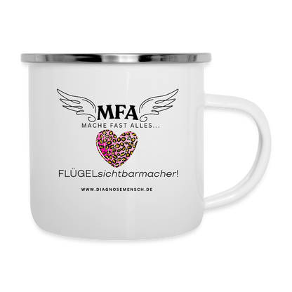 Emaille-Tasse "MFA Leo" - Best Buddy - Weiß