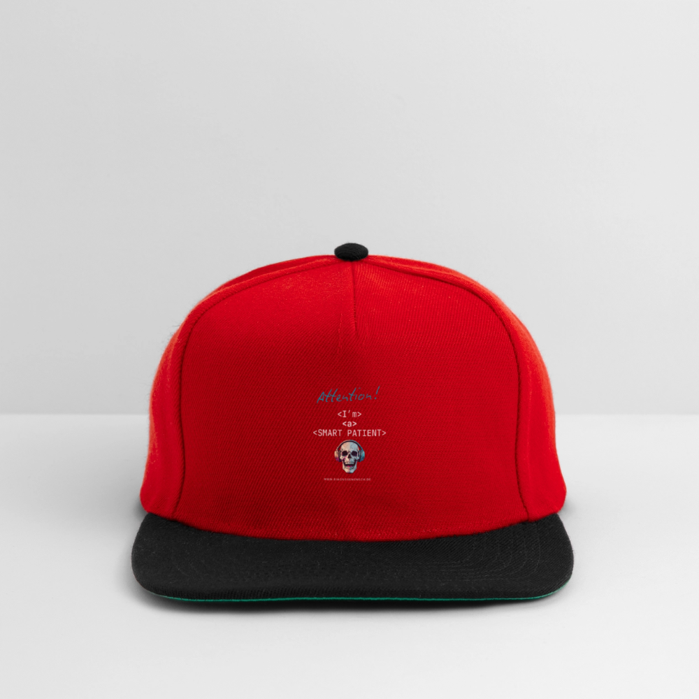 Snapback Cap "I'm a smart patient" - Bad Boy - Rot/Schwarz