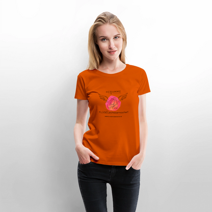 Frauen Premium T-Shirt "Hebamme" - Best Buddy - Orange 