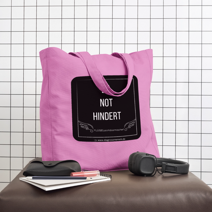 Midweight recycelter Stoffbeutel "BE NOT HINDERT - FLÜGELsichtbarmacher - Pink