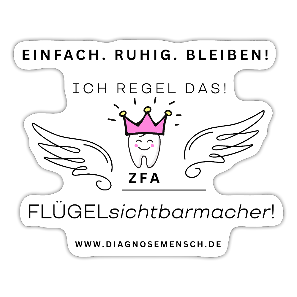 Sticker "ZFA - Zahnmedizinische Assistentin" - Best Buddy - Mattweiß
