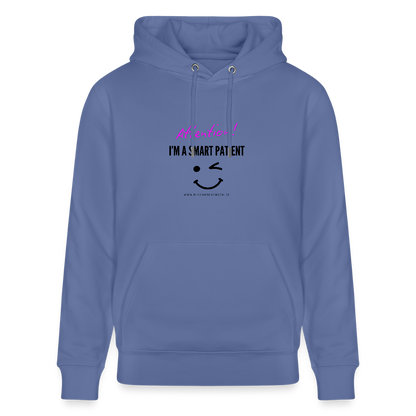 Bio-Hoodie CRUISER  "I'm a smart patient" - Funny - Blau