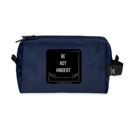 Recycelte Kulturtasche "BE NOT HINDER" - FLÜGELsichtbarmacher - Navy