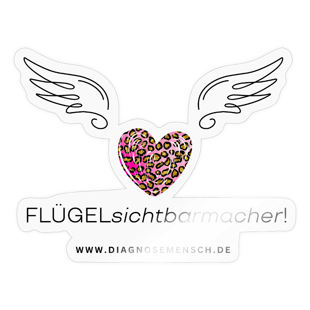 Sticker "Flügel" - Best Buddy - Transparent glänzend