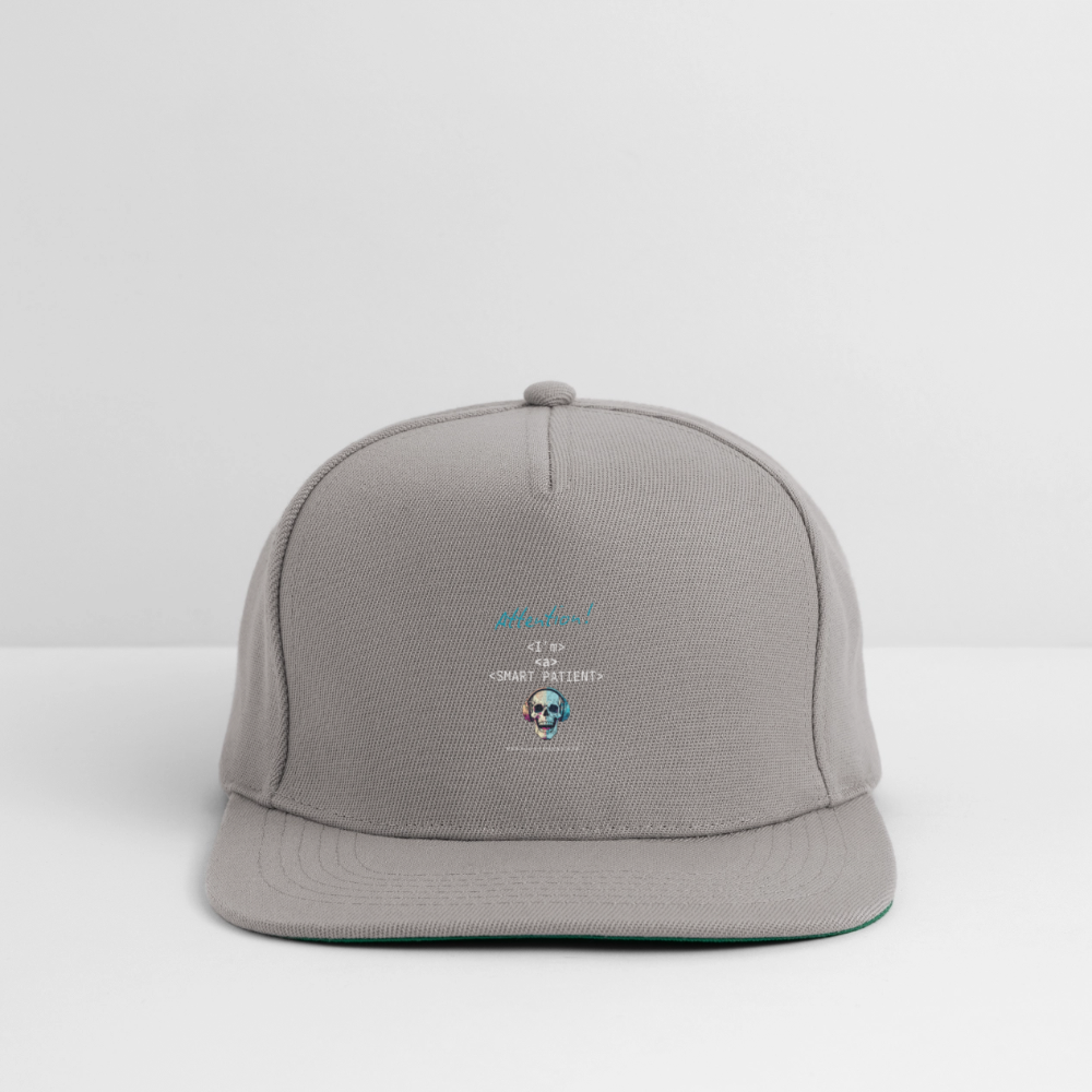 Snapback Cap "I'm a smart patient" - Bad Boy - Graphit/Graphit