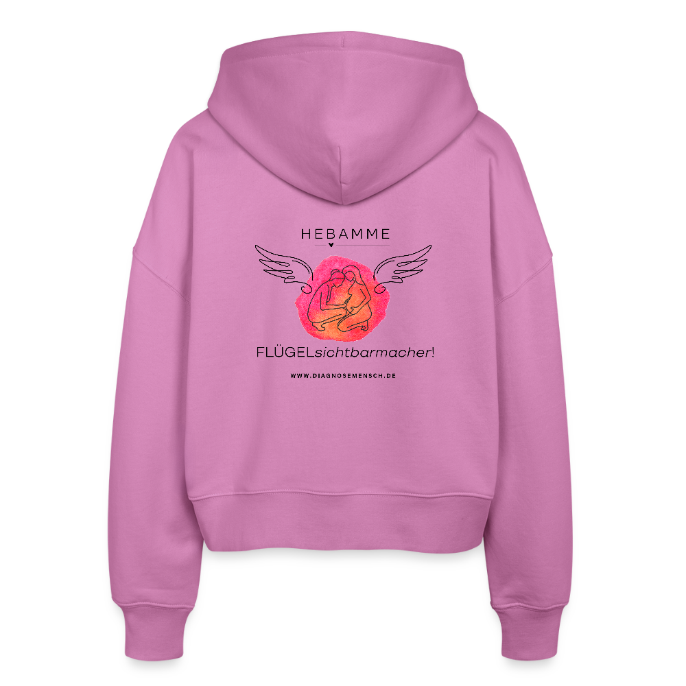 Frauen Bio Zip Hoodie "Hebamme" - Best Buddy - Pink