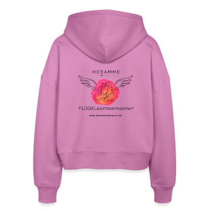 Frauen Bio Zip Hoodie "Hebamme" - Best Buddy - Pink