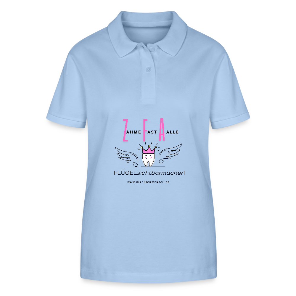 Frauen Bio-Poloshirt "ZFA" - Best Buddy - sky Blue
