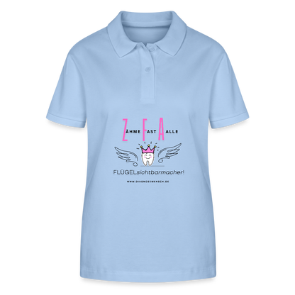 Frauen Bio-Poloshirt "ZFA" - Best Buddy - sky Blue