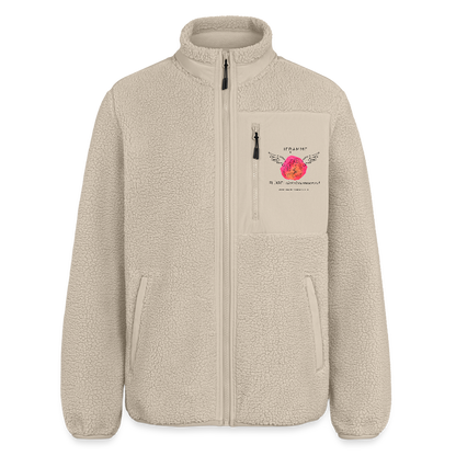 RELAXED FIT Unisex Sherpajacke "Hebamme" - Best Buddy - Beige