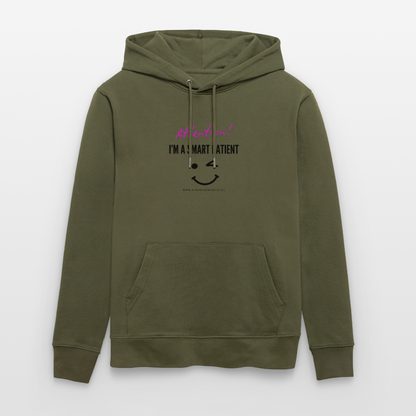Bio-Hoodie CRUISER  "I'm a smart patient" - Funny - Khaki Grün