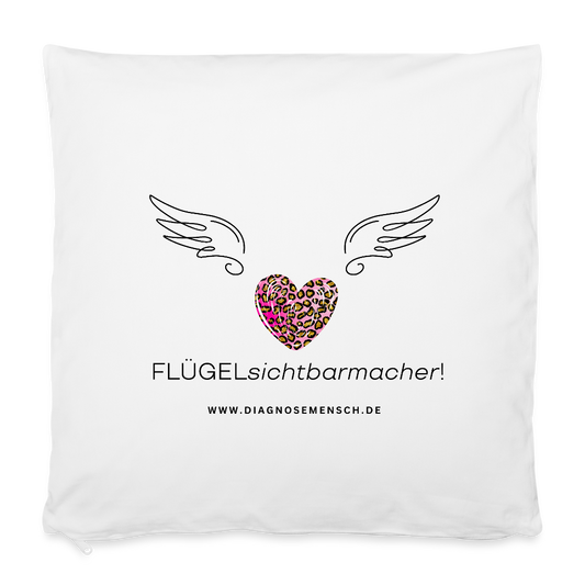 Kissenbezug 40 x 40 cm "Flügel" - Weiß
