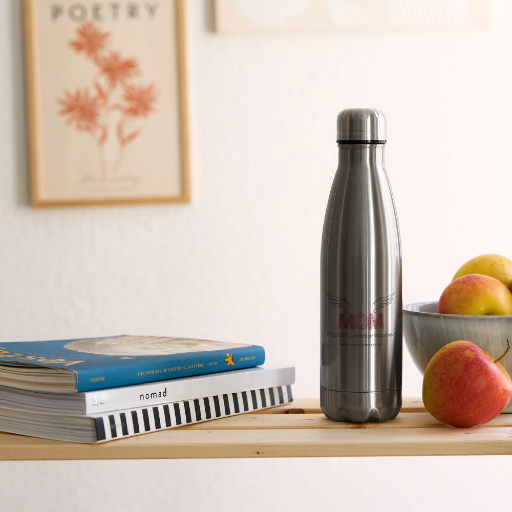 Isolierflasche "Flügel Mom" - Best Buddy - Lightsilver