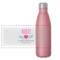 Glitzer Edelstahl Thermosflasche "MFA" - Best Buddy - Pink Glitzer