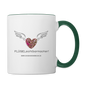 Tasse zweifarbig "FLÜGELsichtbarmacher" - Best Buddy - Weiß/Dunkelgrün