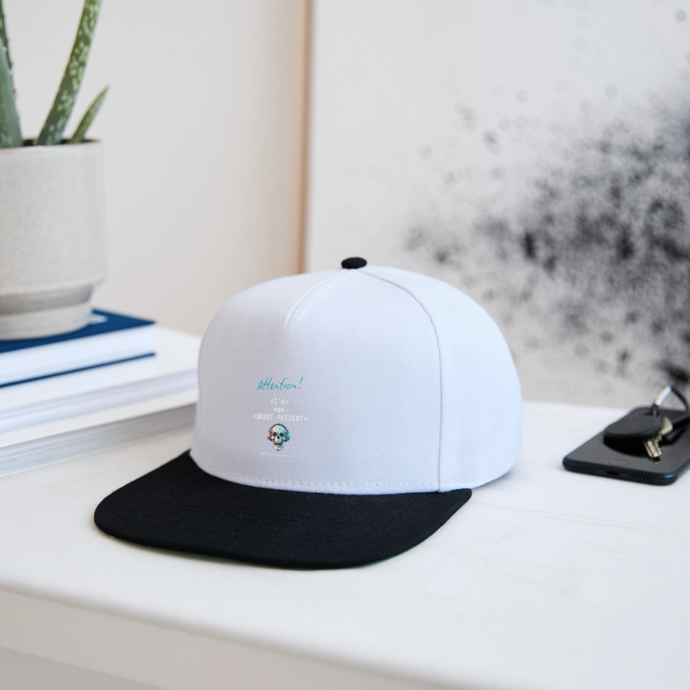 Snapback Cap "I'm a smart patient" - Bad Boy - Weiß/Schwarz
