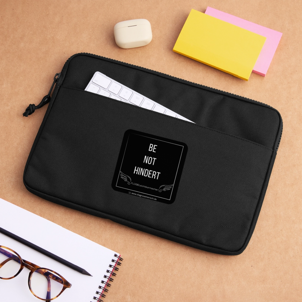 Laptoptasche 13" "BE NOT HINDERT" - FLÜGELsichtbarmacher - Schwarz
