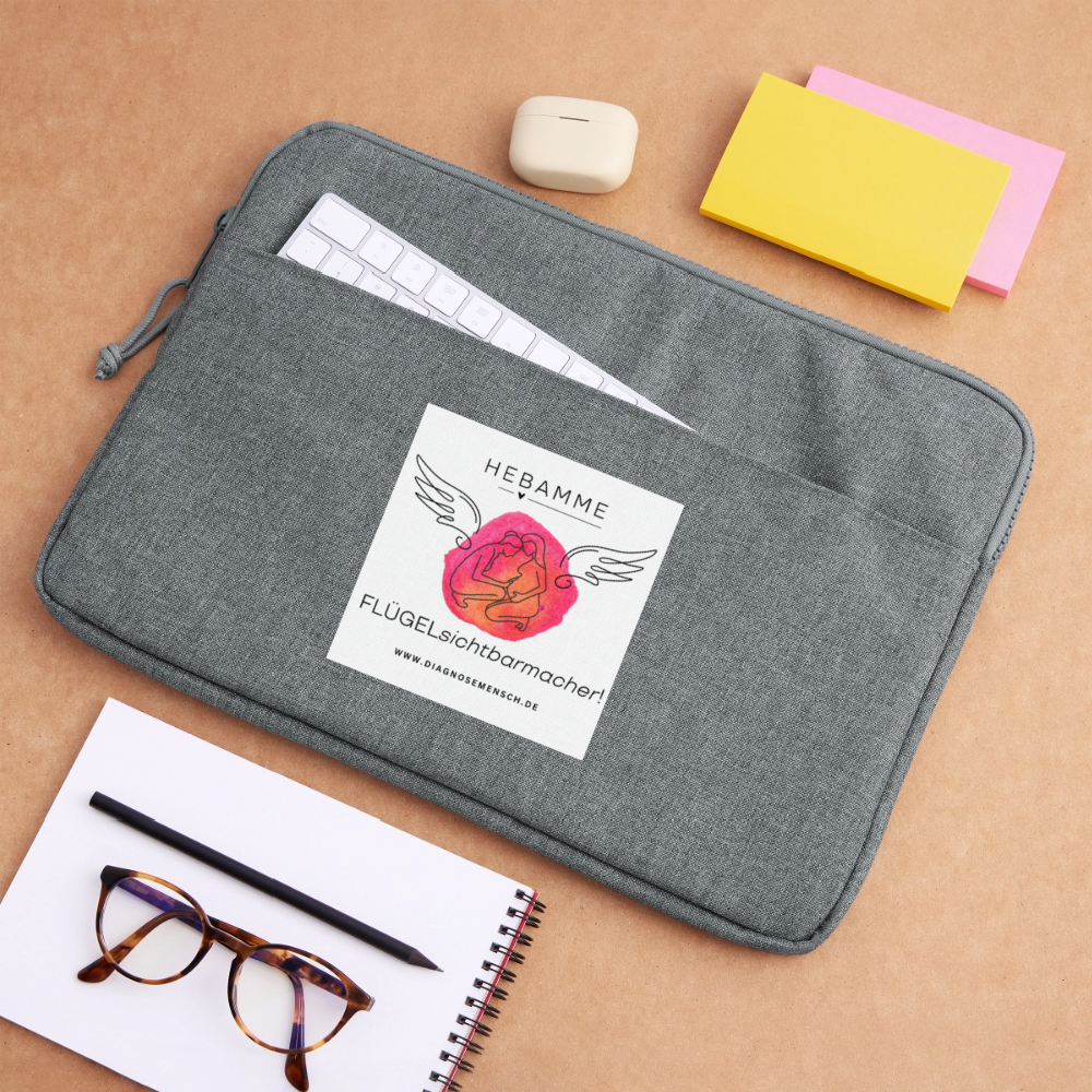 Laptoptasche 15" "Hebamme" - Best Buddy - Grau meliert