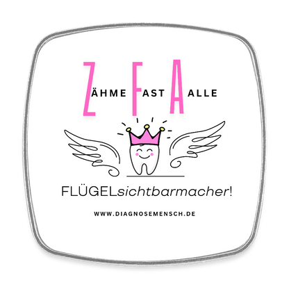 Viereckiger Kühlschrankmagnet "ZFA" - Best Buddy - Weiß