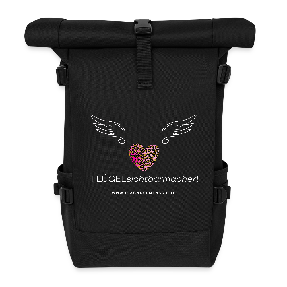 Rolltop Rucksack "Engelsflügel" - Best Buddy - Schwarz
