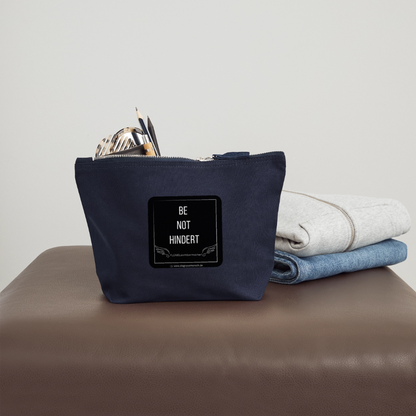 CANVAS Täschchen Größe M "BE NOT HINDERT" - FLÜGELsichtbarmacher - Navy