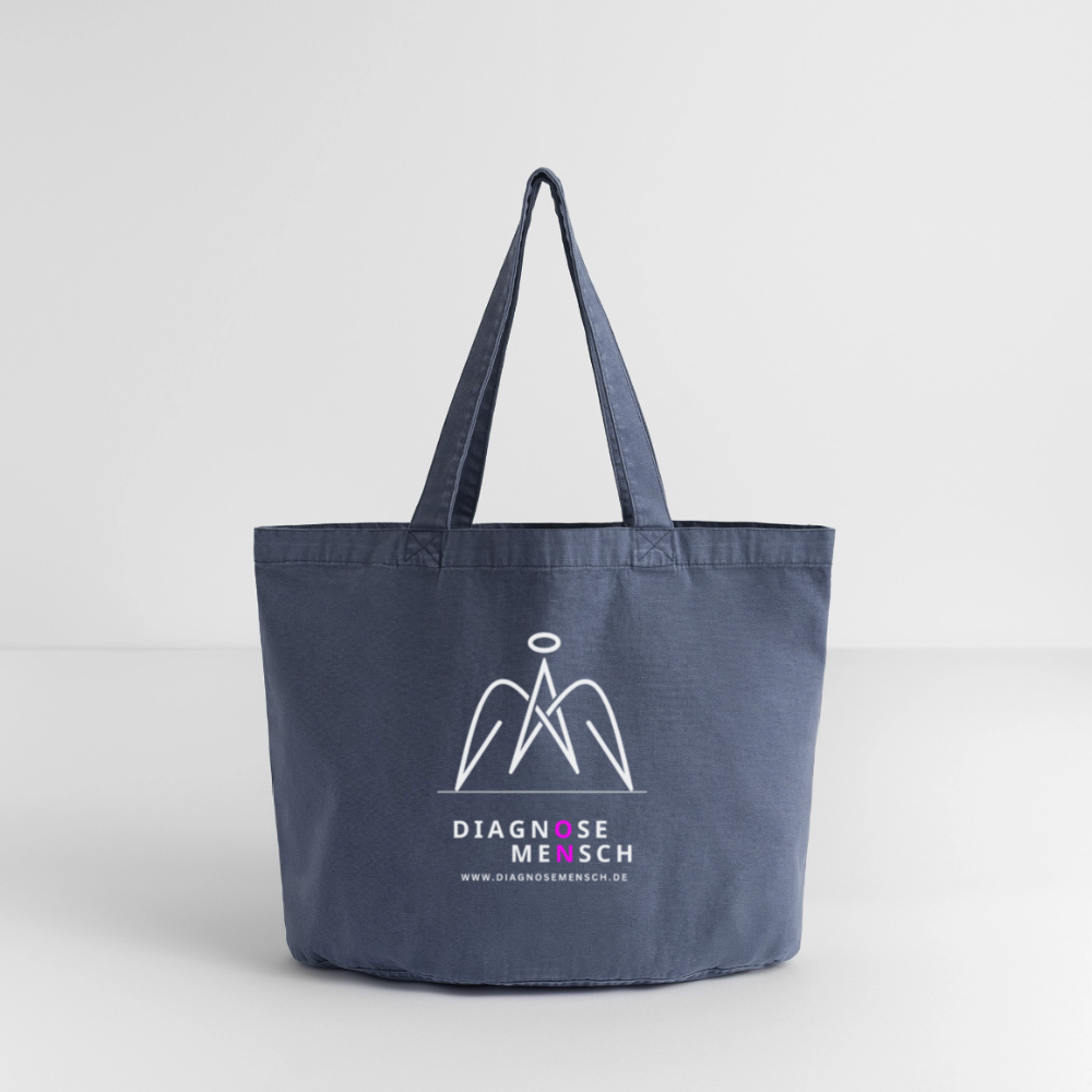 Vintage-Washed Shopper "Diagnose Mensch" - ON - Vintage Denim