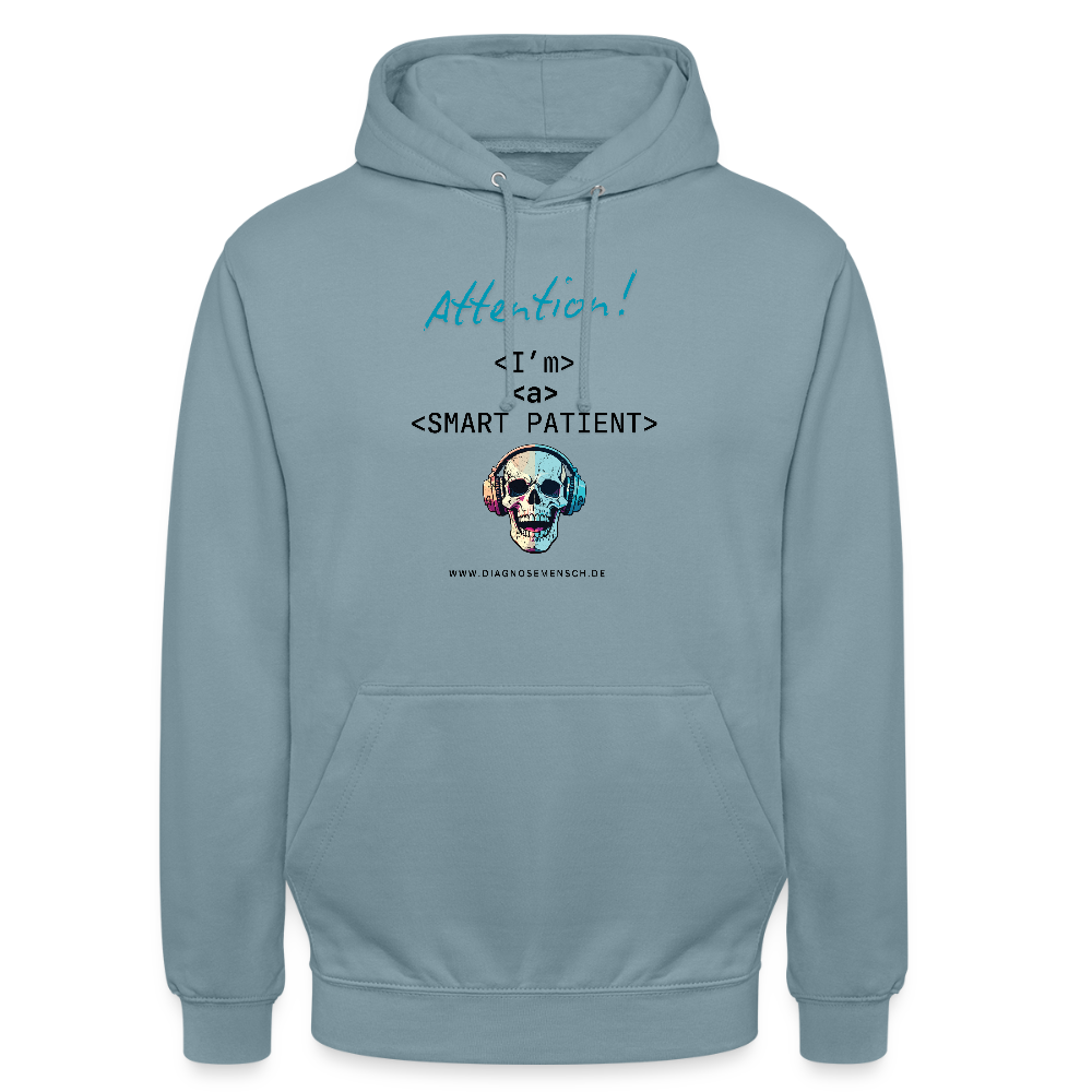 Unisex Hoodie "I'm a smart  patient" - Bad Boy - Nebelblau