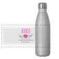 Glitzer Edelstahl Thermosflasche "MFA" - Best Buddy - Sliber Glitzer