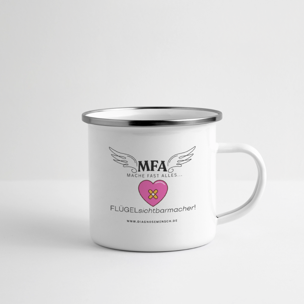 Emaille-Tasse "MFA HerzPflaster" - Best Buddy - Weiß