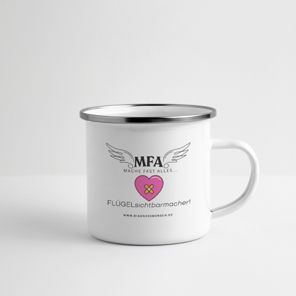 Emaille-Tasse "MFA HerzPflaster" - Best Buddy - Weiß