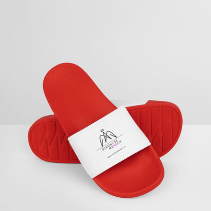 Frauen Badelatschen "Diagnose Mensch" - ON - Rot