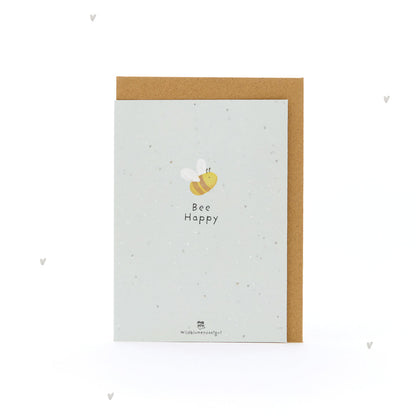 Grußkarte - Bee Happy