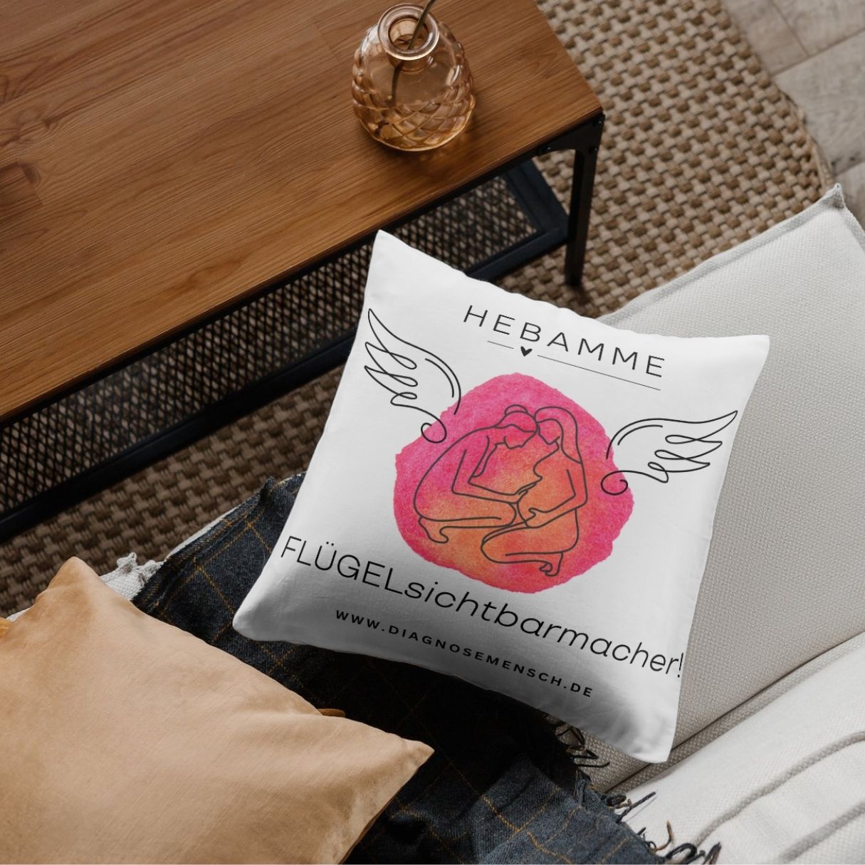 Kissenbezug 40 x 40 cm "Hebamme" - Best Buddy