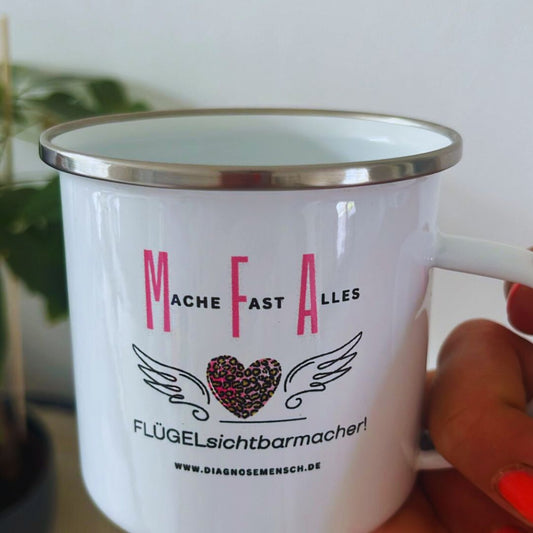 Emaille-Tasse "MFA" - Best Buddy